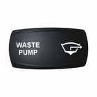 Technoexpress Shop black rocker switch labeled WASTE PUMP with waste pump symbol
