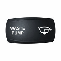 Technoexpress Shop black rocker switch labeled WASTE PUMP with waste pump symbol