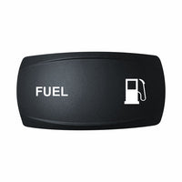 Technoexpress Shop black rocker switch cap labeled FUEL with white fuel-pump icon