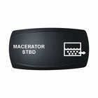 Technoexpress Shop MACERATOR STBD black rocker switch label with macerator discharge icon