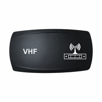 Technoexpress Shop VHF rocker switch cap labeled VHF with antenna radio icon
