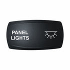 Technoexpress Shop rocker switch labeled PANEL LIGHTS with sun-style illumination icon