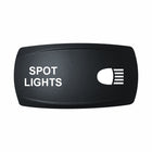 Black rounded rectangular switch cap labeled "SPOT LIGHTS" in white with a stylized beam icon