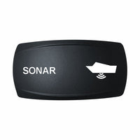 Technoexpress SONAR rocker switch cap with white boat icon and sonar wave symbol