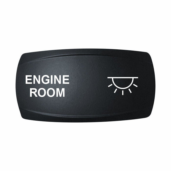Technoexpress Engine Room rocker switch cover labeled "ENGINE ROOM" with white light icon