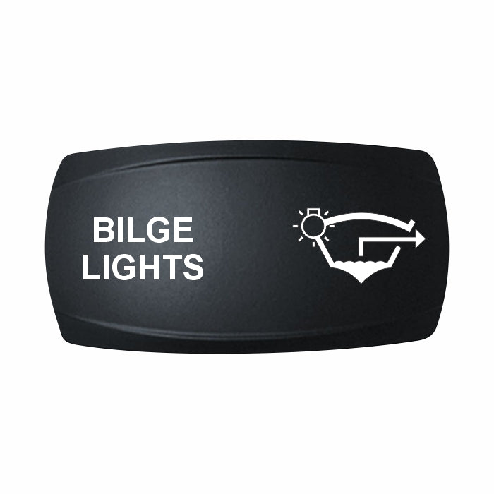 Technoexpress Shop rocker switch labeled BILGE LIGHTS with bilge light icon