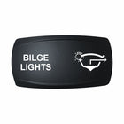 Technoexpress Shop rocker switch labeled BILGE LIGHTS with bilge light icon