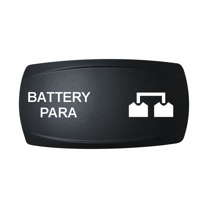 Technoexpress rocker switch label BATTERY PARA with parallel battery icon