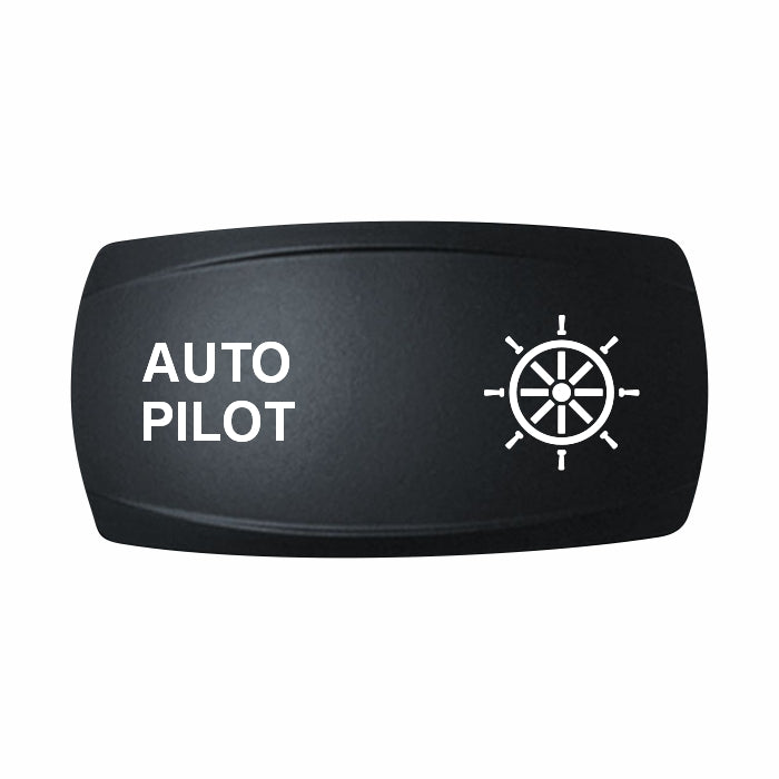 Technoexpress Autopilot rocker switch cap labeled "AUTO PILOT" with helm wheel icon