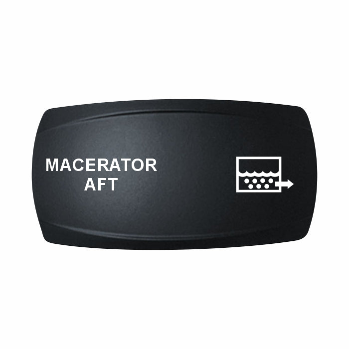 Technoexpress Shop MACERATOR AFT rocker switch label with macerator discharge icon