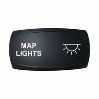 Technoexpress Shop black rocker switch labeled MAP LIGHTS with lamp icon