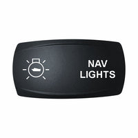 Technoexpress Shop black rocker switch cover labeled NAV LIGHTS with boat light icon
