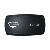 Technoexpress Shop black bilge rocker switch cap labeled "BILGE" with white bilge icon