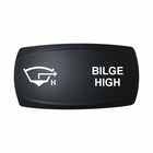 Technoexpress Shop BILGE HIGH rocker switch actuator with high-bilge icon and white text