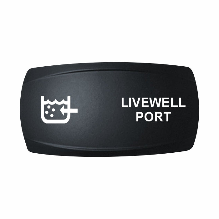 Technoexpress Shop LIVEWELL PORT rocker switch actuator with white livewell icon