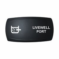Technoexpress Shop LIVEWELL PORT rocker switch actuator with white livewell icon