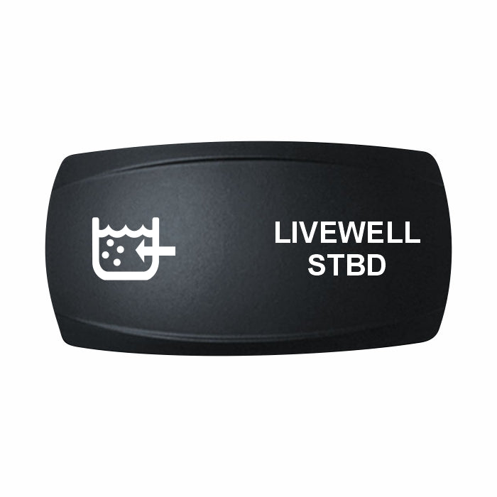 Technoexpress LIVEWELL STBD rocker switch actuator with livewell pump icon