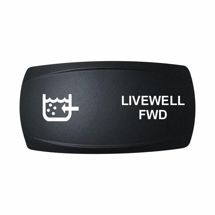 Technoexpress Shop LIVEWELL FWD rocker switch with white livewell icon and label