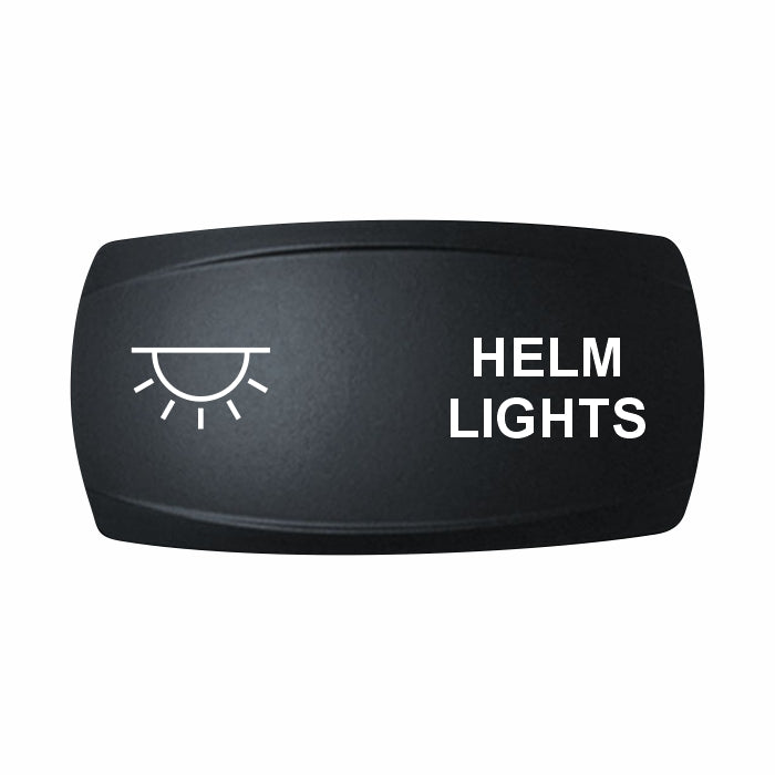 Technoexpress Shop black rocker switch labeled HELM LIGHTS with white light icon