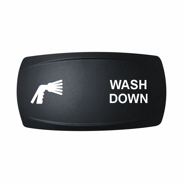 Technoexpress Shop black rocker switch labeled WASH DOWN with spray-nozzle icon