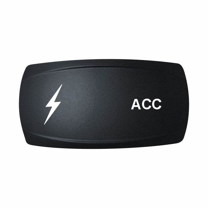 Technoexpress Shop ACC rocker switch with lightning bolt icon, black rectangular design