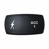 Technoexpress Shop black rocker switch labeled "ACC 1" with white lightning bolt icon