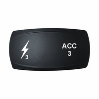 Technoexpress ACC 3 black rocker switch cap labeled "ACC 3" with lightning-bolt icon