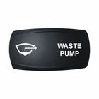 Technoexpress Shop black rocker switch cap labeled WASTE PUMP with white pump icon