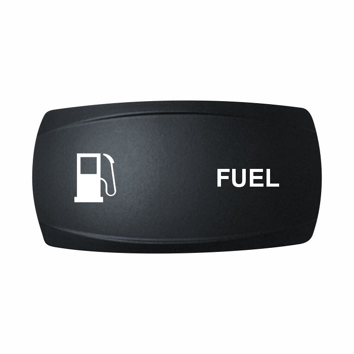 Technoexpress Shop black rectangular rocker switch actuator labeled FUEL with pump icon