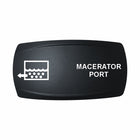 Technoexpress Macerator PORT rocker actuator label with macerator icon
