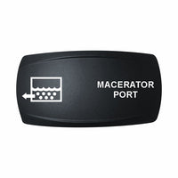 Technoexpress Macerator PORT rocker actuator label with macerator icon