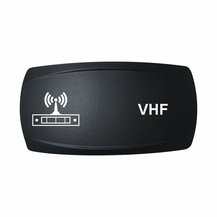 Technoexpress Shop VHF rocker switch actuator with white antenna icon and VHF label