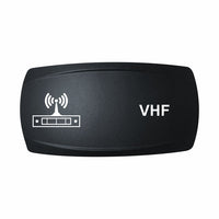 Technoexpress Shop VHF rocker switch actuator with white antenna icon and VHF label