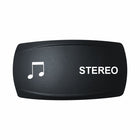Technoexpress Shop black rocker switch cap labeled STEREO with white music-note icon