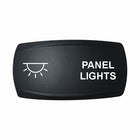 Technoexpress Shop black rocker switch actuator labeled PANEL LIGHTS with light icon