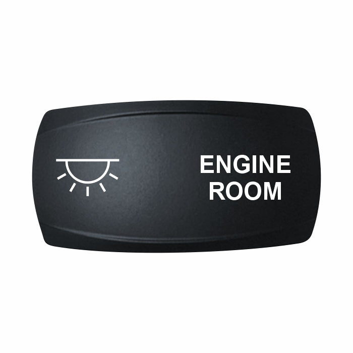 Technoexpress Shop ENGINE ROOM rocker switch actuator with light icon, black