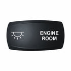 Technoexpress Shop ENGINE ROOM rocker switch actuator with light icon, black