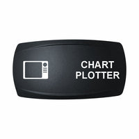 Technoexpress Shop CHART PLOTTER black rocker switch cap with white display icon and label