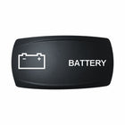 Technoexpress Shop black BATTERY rocker switch cap with white battery icon and label