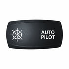 Technoexpress Shop black AUTO PILOT rocker switch cap with white helm wheel icon and label