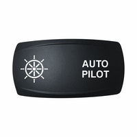 Technoexpress Shop black AUTO PILOT rocker switch cap with white helm wheel icon and label