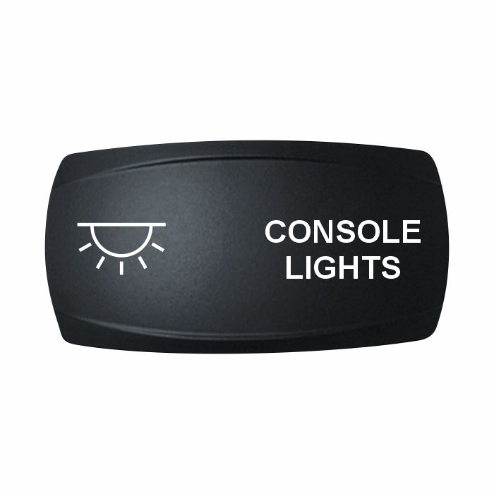 Technoexpress console lights rocker switch with white lamp icon and CONSOLE LIGHTS label