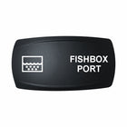 Technoexpress Shop FISHBOX PORT rocker switch with white water-and-bubbles icon and label