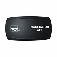 Technoexpress Shop MACERATOR AFT rocker switch cap, black with white macerator icon and label