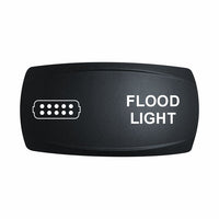 Technoexpress Shop flood light rocker switch cover labeled "FLOOD LIGHT" with connector icon
