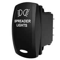 Carling Technologies rocker switch labeled SPREADER LIGHTS with light icon and oval indicator