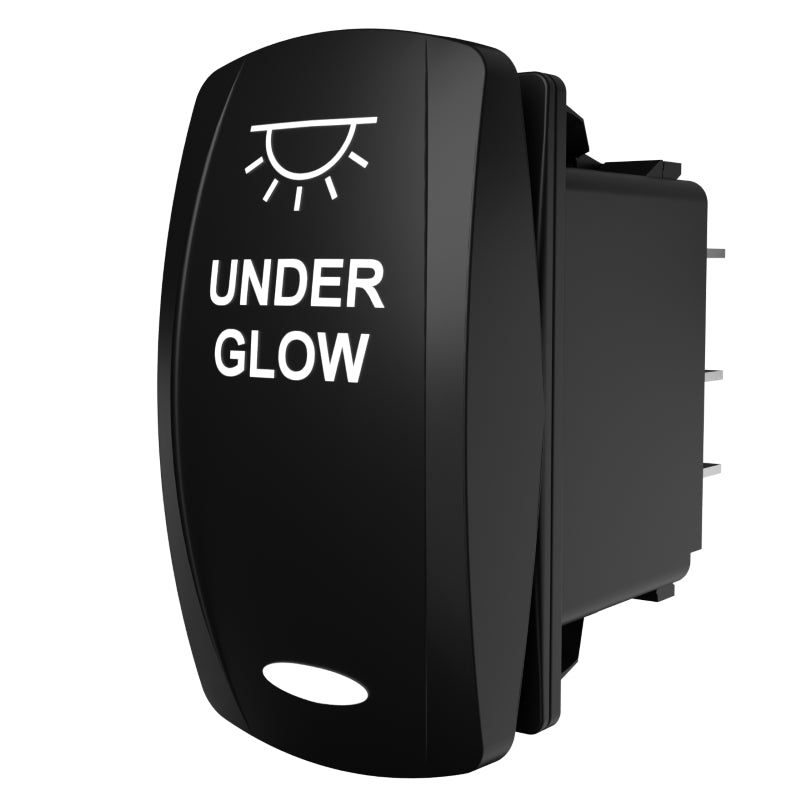 Carling Technologies black rocker switch labeled UNDER GLOW with light icon for underglow lights