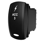 Carling Technologies ACC 3 black rocker switch actuator with lightning symbol