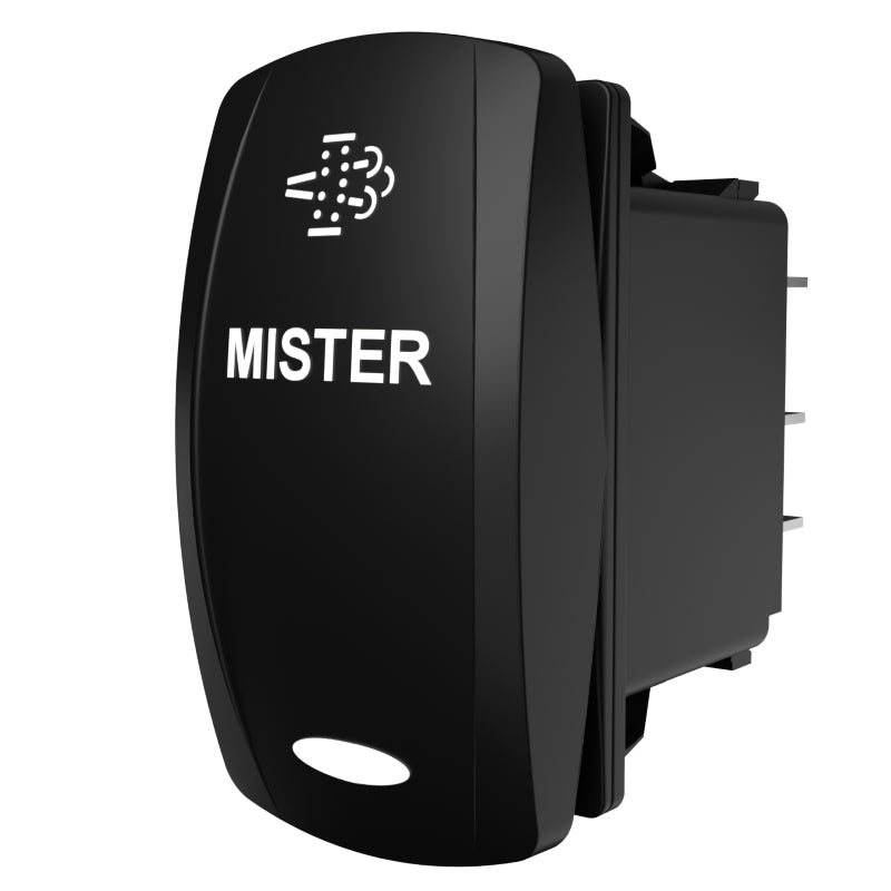 Carling Technologies MISTER rocker switch with mist spray icon and oval light indicator
