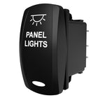 Carling Technologies rocker switch labeled PANEL LIGHTS with light icon, black bezel